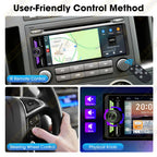 6.5 Inch 1Din IPS Screen Wireless Carplay Android Auto Airplay Car Radio MP5 Player Stereo Bluetooth FM Type-C PD3.0 Fast Charge