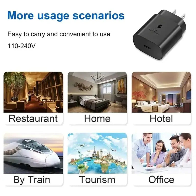Samsung 25W Original Fast Charger EU US Type C Cargador Adapter For Galaxy S26 S25 S24 S23 S22 M17 M07 A07 A26 A17 A15 Z Fold7 6