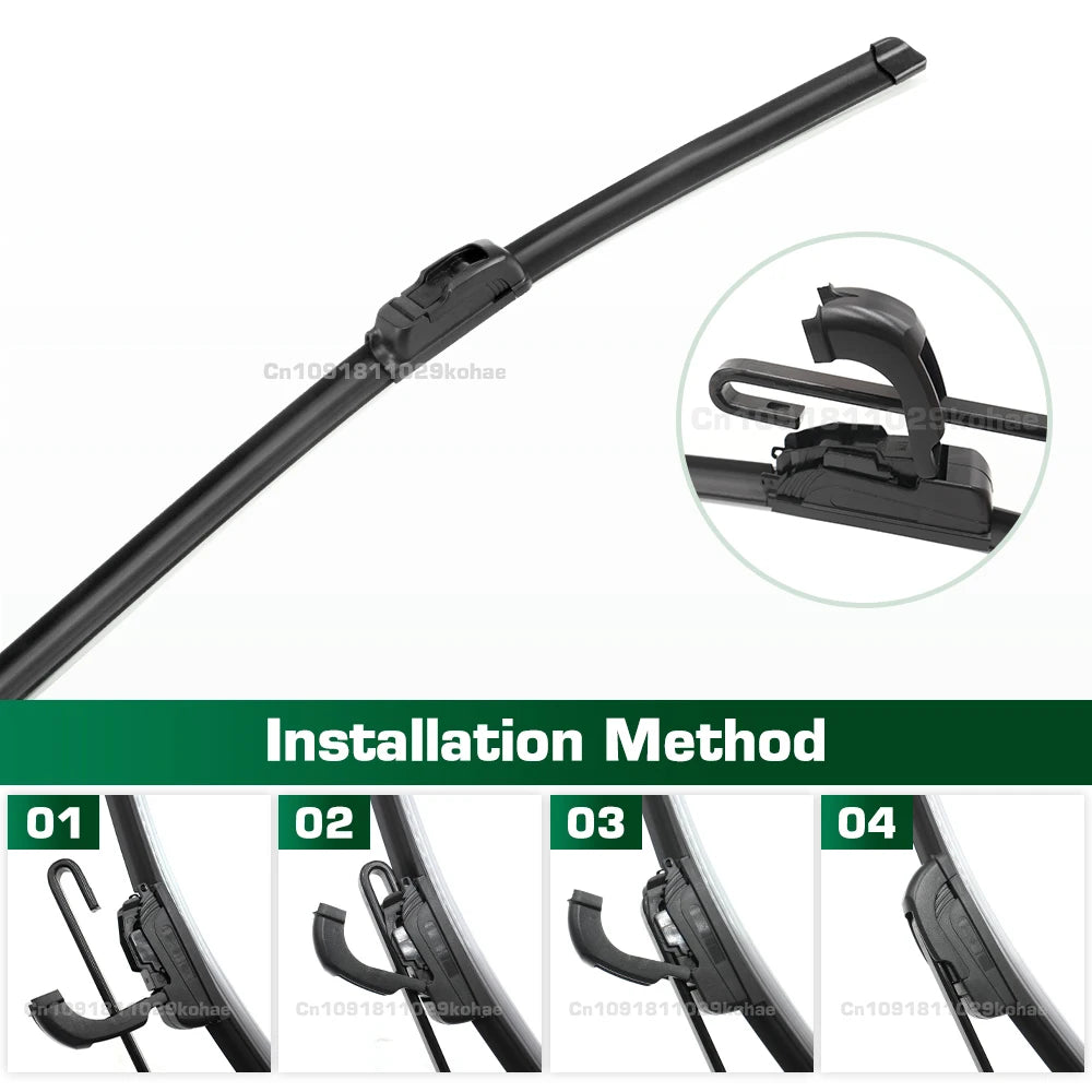 For Toyota Yaris 2 Hatchback Japan Built 2005-2011 Wiper Front&Rear Wiper Blades Windshield Windscreen Window Brushes 24"16"12"