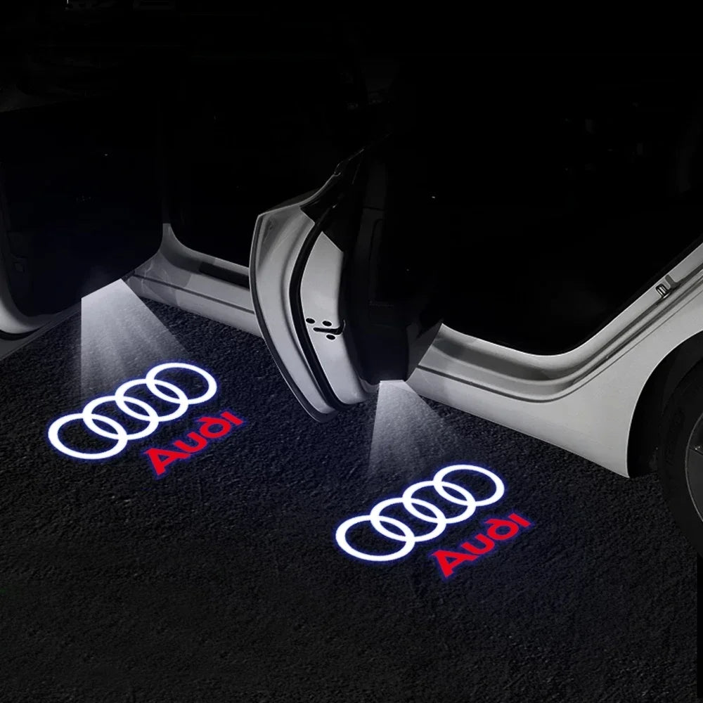 2Pcs HD Car Door Projector Laser Lamp Car Door Welcome Light For Audi Sline Q3 A5 A7 A3 Q5 Q7 A4L RS Quattro S3 S4 S6 S5 S7 S8