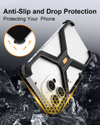 Eary X-Shaped Minimalist Phone Case For iPhone 16 Pro Max Ultra Thin Heat Dissipation Bumper Shockproof Protective Cover 2025