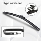 For Toyota Yaris MK2  2005-2011 Car Windshield Wiper U-type Soft Rubber Frameless Bracketless Car Wipers 24"+16"