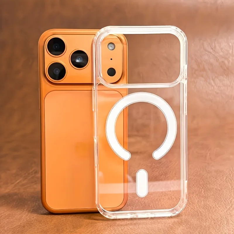 For Magsafe Transparent Phone Cases For iPhone 17 16 15 Pro Max 17Pro 16Pro Magnetic Clear Cover For iPhone17 14 13 Pro Max Case