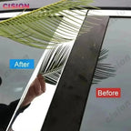 Glossy Chrome Mirror Effect Car Door Window Middle Column Center B C Pillars Post Cover Trim PC Sticker For Toyota Noah Voxy R80