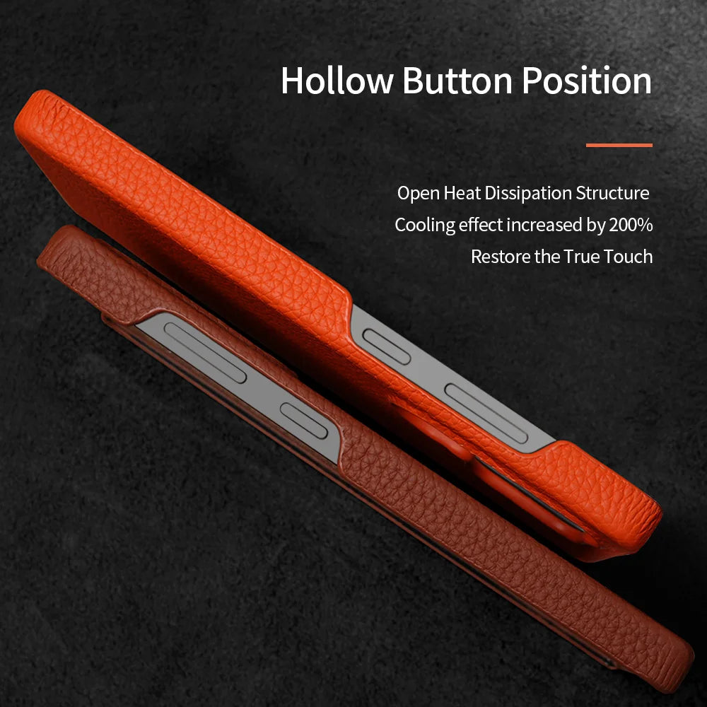 for Magsafe Case for Samsung Galaxy S26 S24 S25 Ultra Plus Natural Cowhide Leather Magnetic Protector Luxury Phone Back Cover