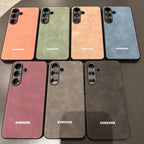 For Samsung Galaxy A57 A56 A55 A37 A36 A35 A26 A16 A15 A25 A17 5G Case Luxury Sheepskin Leather Shell Plain Lambskin Cover Coque
