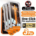 3Pcs Dust Free Installation Privacy Screen Protector For iPhone 17 Pro Max 16 11 14 13 12 15 16E Air Mini SE XR Anti-spy Glass