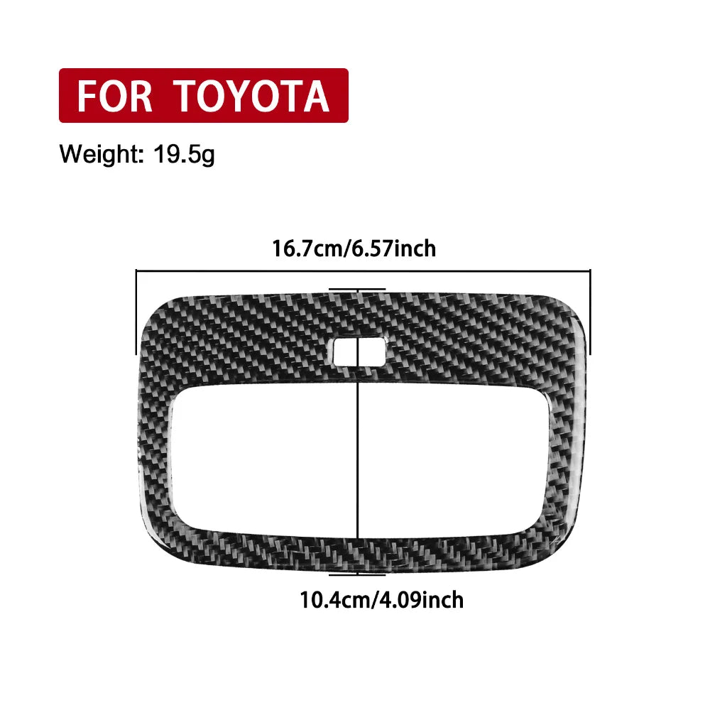 Carbon Fiber Car Reading Light Panel Sticker For Toyota Yaris 2006 2007 2008 2009 2010 2011 LHD RHD Reading Lamp Outer Trim