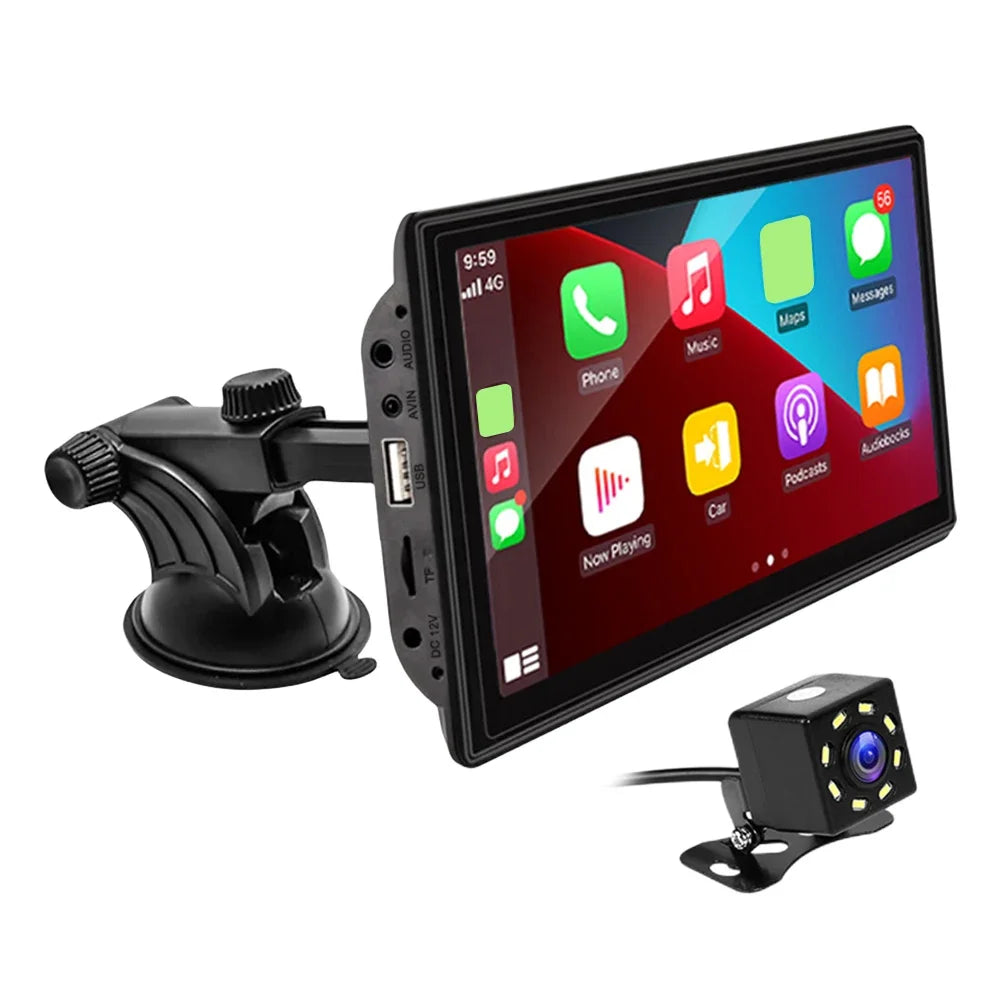 7.0 Inch Carplay Auto Car Radio 5.0 Bluetooth MP5 Player WiFi FM Radio HD Display Multimedia Video Player LED Camera Car Monitor