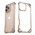 Eary Minimalist Metal Frameless Phone Case for iPhone 16 Pro Max 15 Ultra-thin Bumper Aluminum Alloy Shockproof Protective Cover