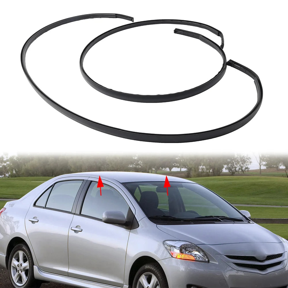 2x Car Roof Drip Molding Trim Weather Sealing Strip Weatherstrip Rubber For Toyota Yaris Sedan 2007-2011 75551-52160 7555252140