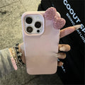 Luxury Rhinestone Bow Litchi Pattern Leather Phone Case For iPhone 17 16 15 14 13 12 11 Pro Max X XS Plus Soft Shockproof Cover