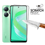 4Pcs For Infinix Smart 8 Glass Infinix Smart 8 Tempered Glass Protective Full Cover Glue HD 9H Screen Protector Infinix Smart 8