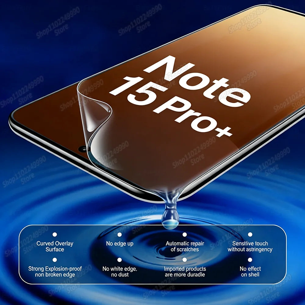 4PCS Hydrogel Film For Xiaomi Redmi Note 15 14 13 12 11 10 9 Pro Plus Screen Protector For Redmi Note 14S 12S 11S 10S Soft Film