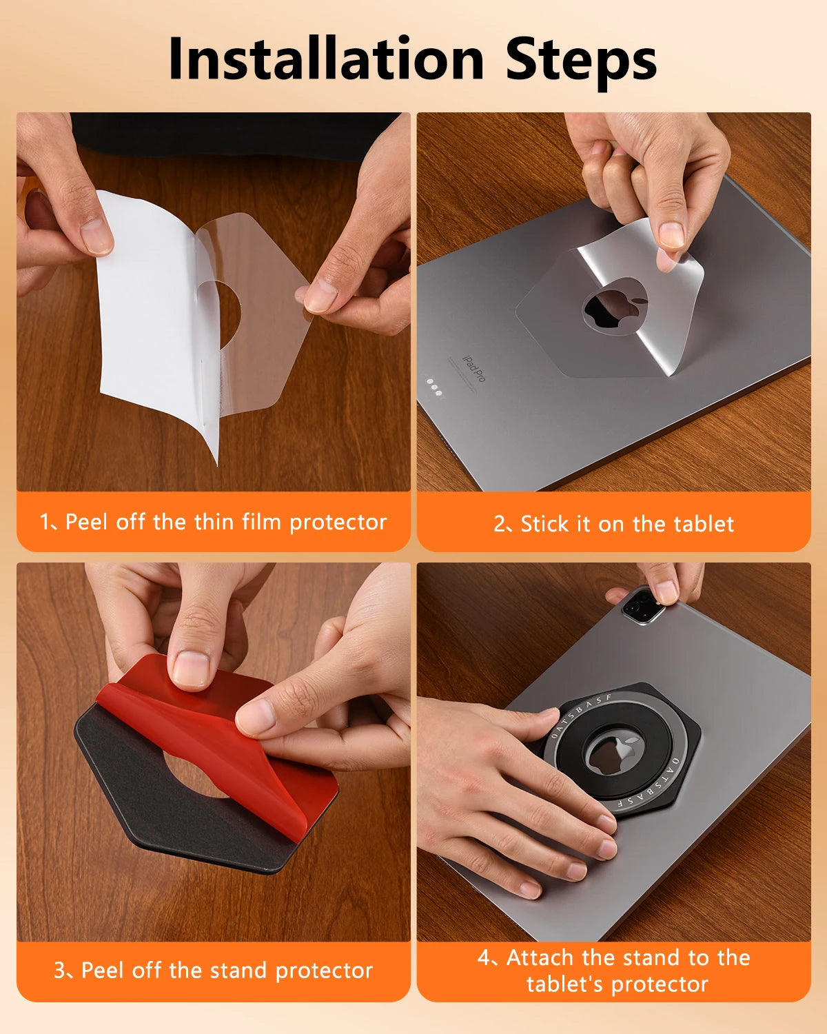 Eary Aluminum Magnetic Tablet Holder with 360°Rotation Ring Kickstand Portable Metal Tablet Stand Universal for iPad Mini Pad
