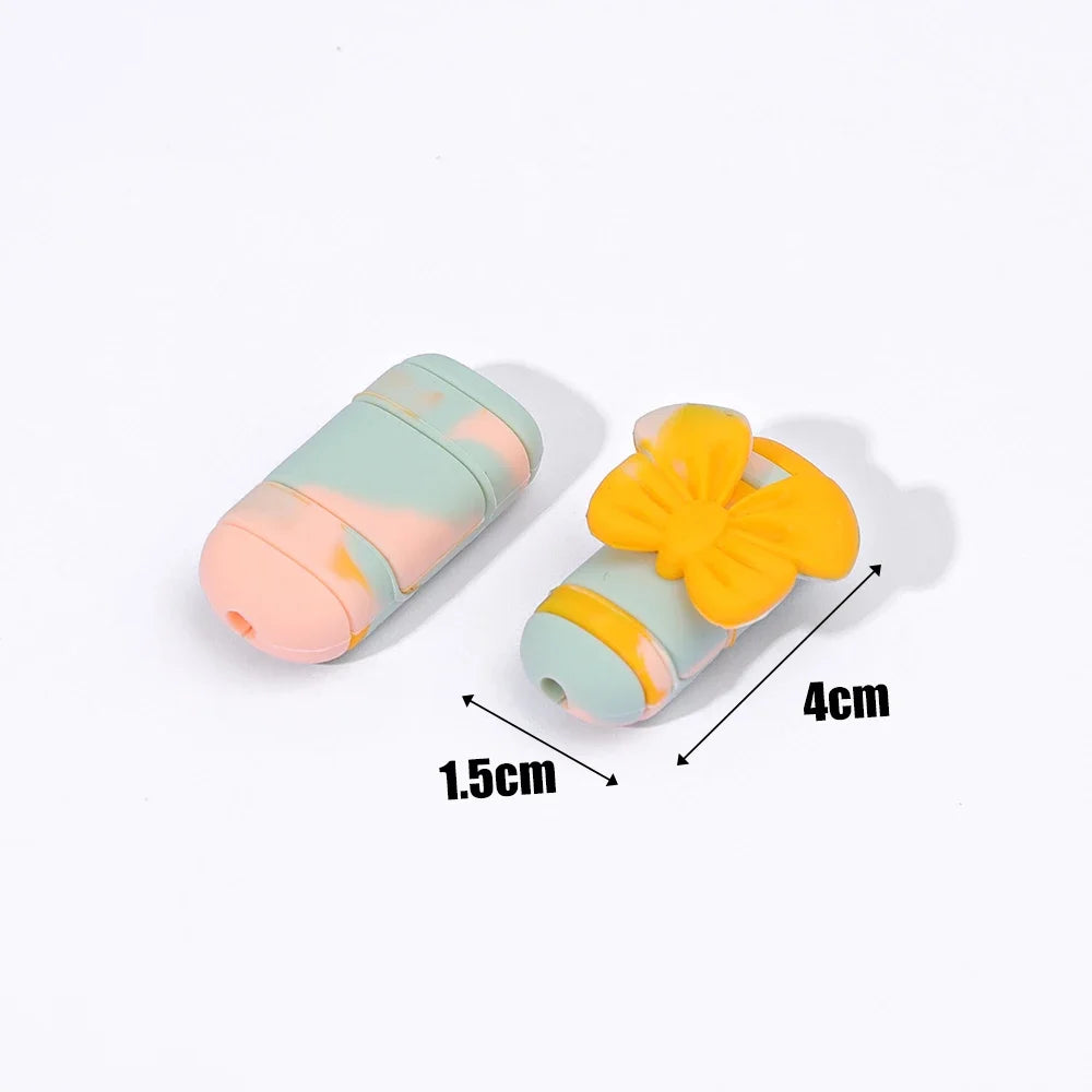 Cartoon Soft Silicone Data Cable Protective Wire Winder Saver for Android Type C Micro USB Phone Charging Cords Protector Cover