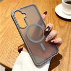 For Magsafe Matte Translucent Armor Shockproof Case For Samsung A56 5G Wireless Charge Cover For Samsung A57 A55 A37 A36 A35 A17