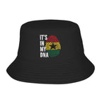 Unisex ItS In My Dna Ghana Flag Roots  Bucket Hat  Soft Fold Fisherman Hats Summer Casual Fishing Caps Outdoor Design Sun Hat