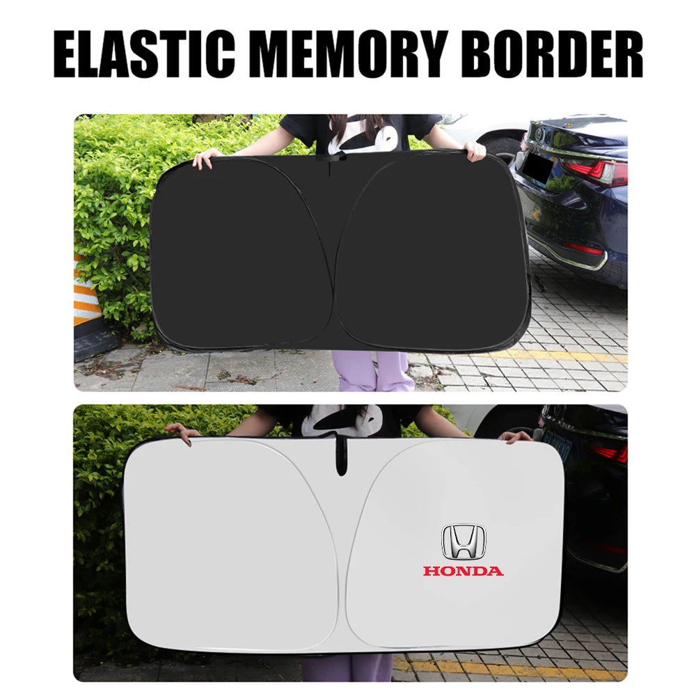 1pc Car Windshield Sunshades Sun Shade Cover Accessories For Honda Civic Fit Jazz Accord Pilot Odyssey Passport City Shuttle HRV