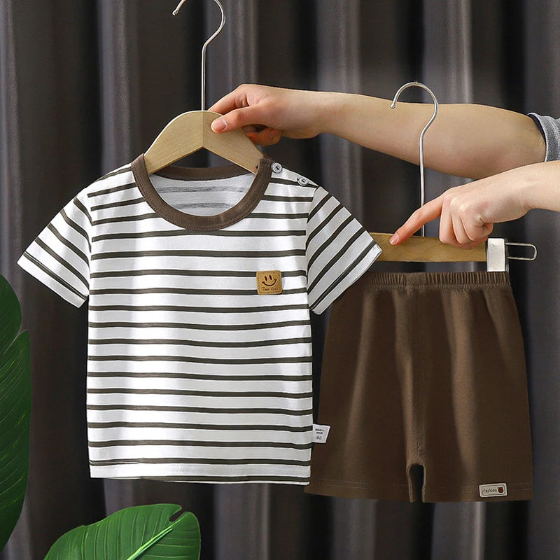Kids Clothes Children's Sets Boys Girl T-shirt Shorts 2PCS Summer Cotton Short sleeve Baby Children Clothing Toddler Suit