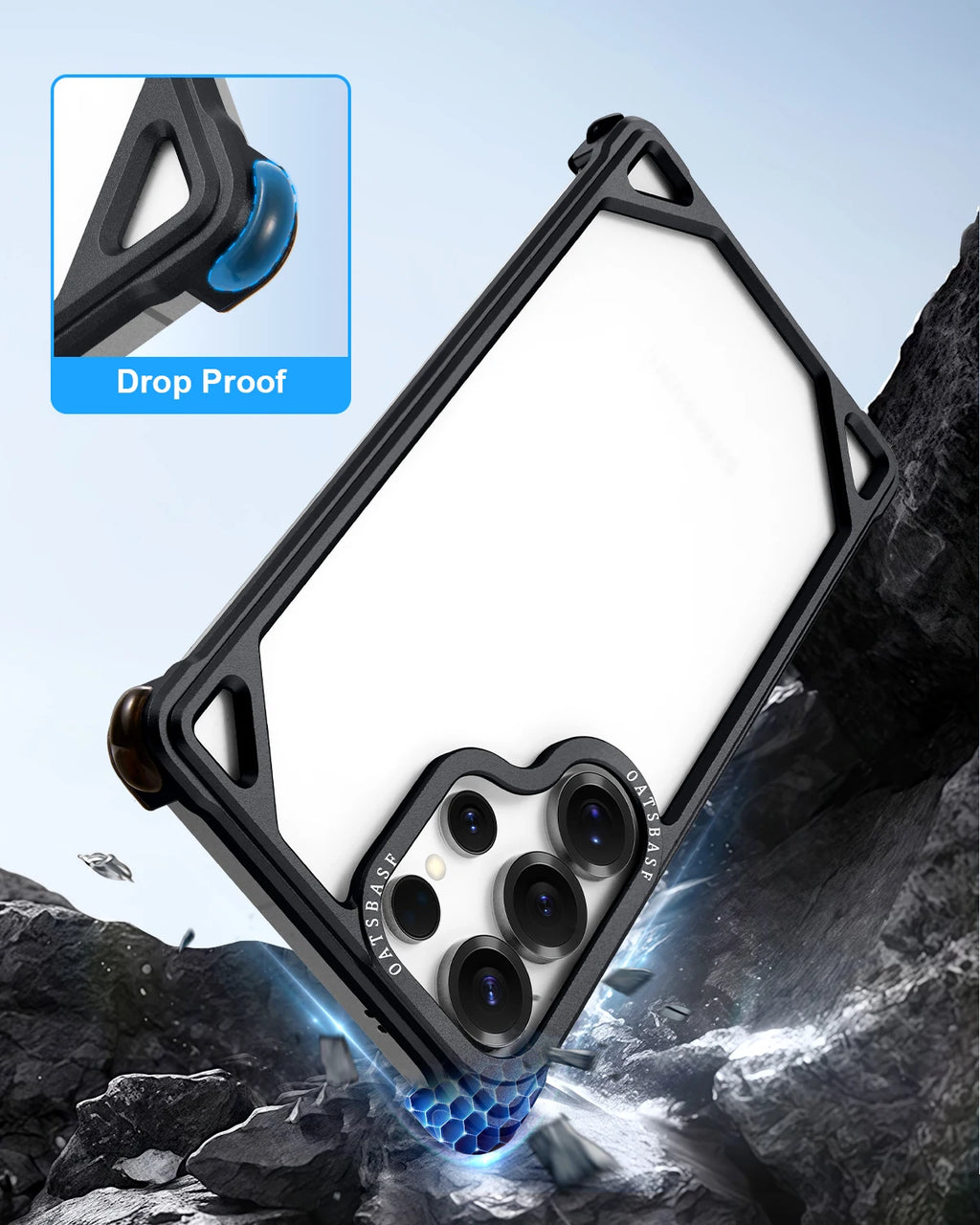 Eary Frameless Case for Samsung Galaxy S25 Ultra Minimalist Magnetic Metal Shell Aluminum Alloy Shockproof Protector Phone Cover