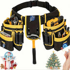 1PC Portable Professional Tool Storage Bag - Hands-Free Black Waist Pack for DIY, Woodworking & Home Repair, Holiday Gift