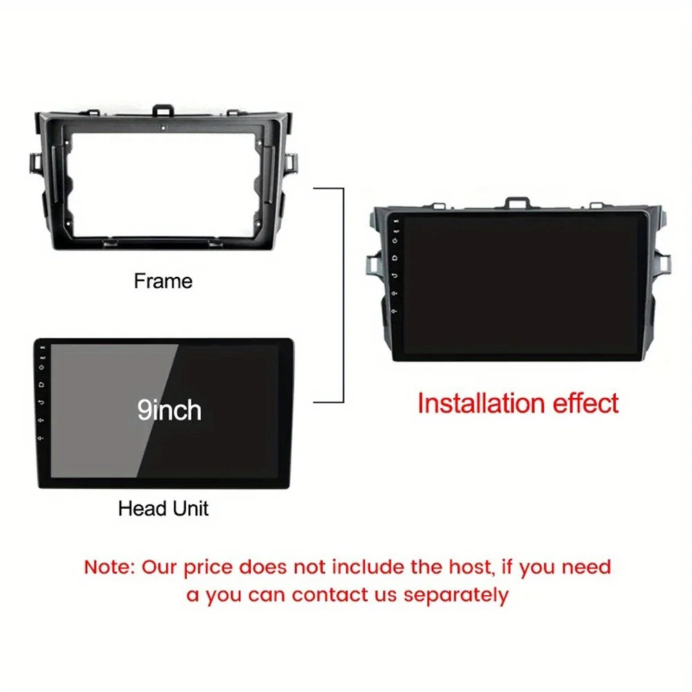 Corolla E140/150 9 Inch Fascia For Toyota Corolla 2006-2012 Car Radio Android MP5 Player Frame 2 Din Stereo Dashboard Cover