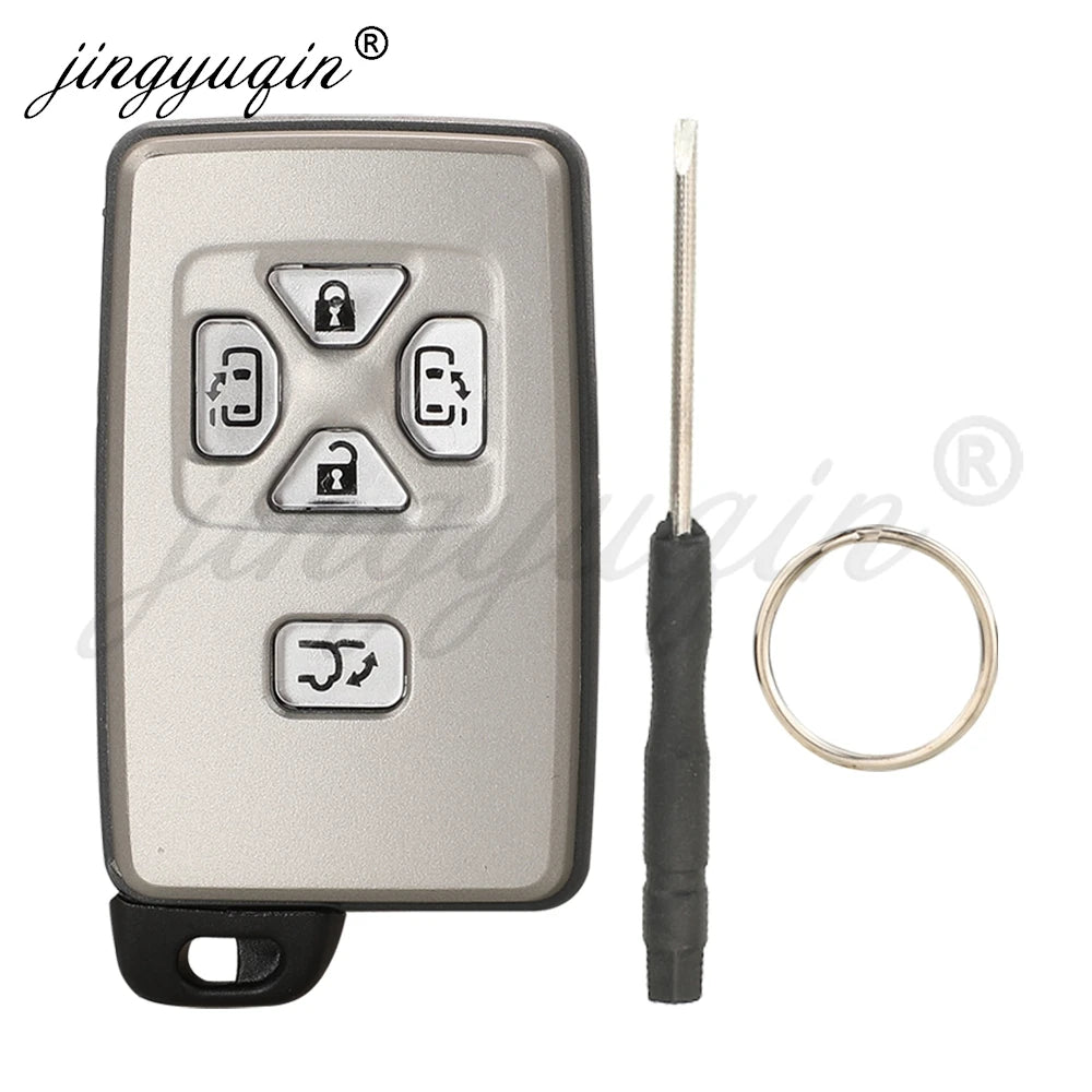 jingyuqin Key Shell for Toyota Noah Voxy Alphard Estima Vellfire Smart Card Remote Car Keyless Case Fob 4/5 Buttons