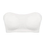 Women's Sexy Strapless Push Up Bra Removable Padded Seamless Ice Silk Top Women Invisible Beauty Back Anti-slip Off-shoulder Bra