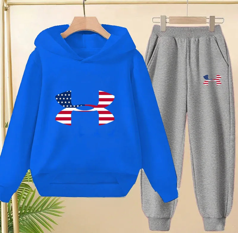 2-13 Years Boys 2pcs Hoodie+Pants Tracksuits Kids Cute brand Autumn Spring  Girls Casual Streetwears Children Clothes Sets