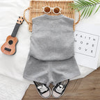 New Summer Baby Boys Solid Vest Shorts 2Pcs/Sets Clothes Children Infant Outfits Toddler Casual Sports Costume Kids Tracksuits