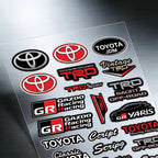 For Toyota Motorcycle Reflective Stickers Waterproof Decals For Helmet Scooter Fuel Tank Toolbox Racing