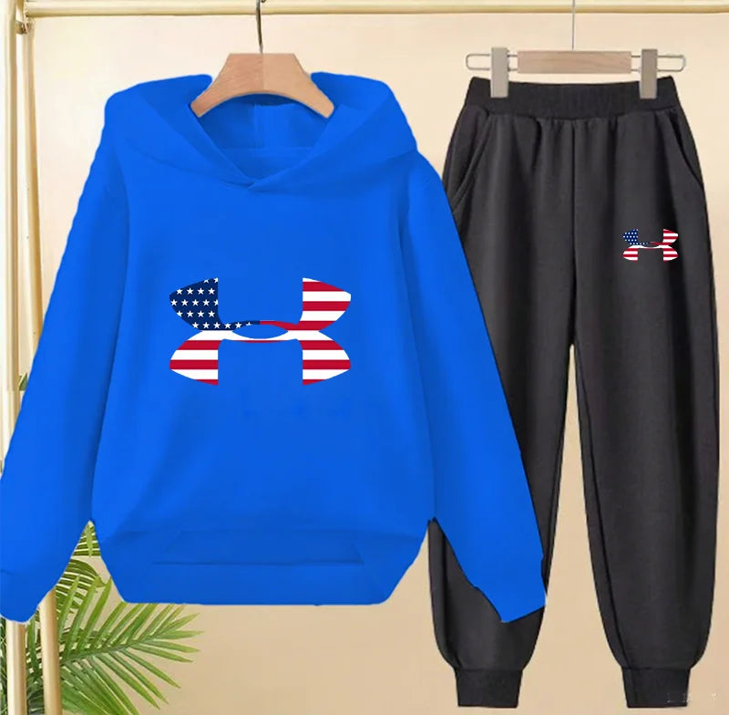 2-13 Years Boys 2pcs Hoodie+Pants Tracksuits Kids Cute brand Autumn Spring  Girls Casual Streetwears Children Clothes Sets