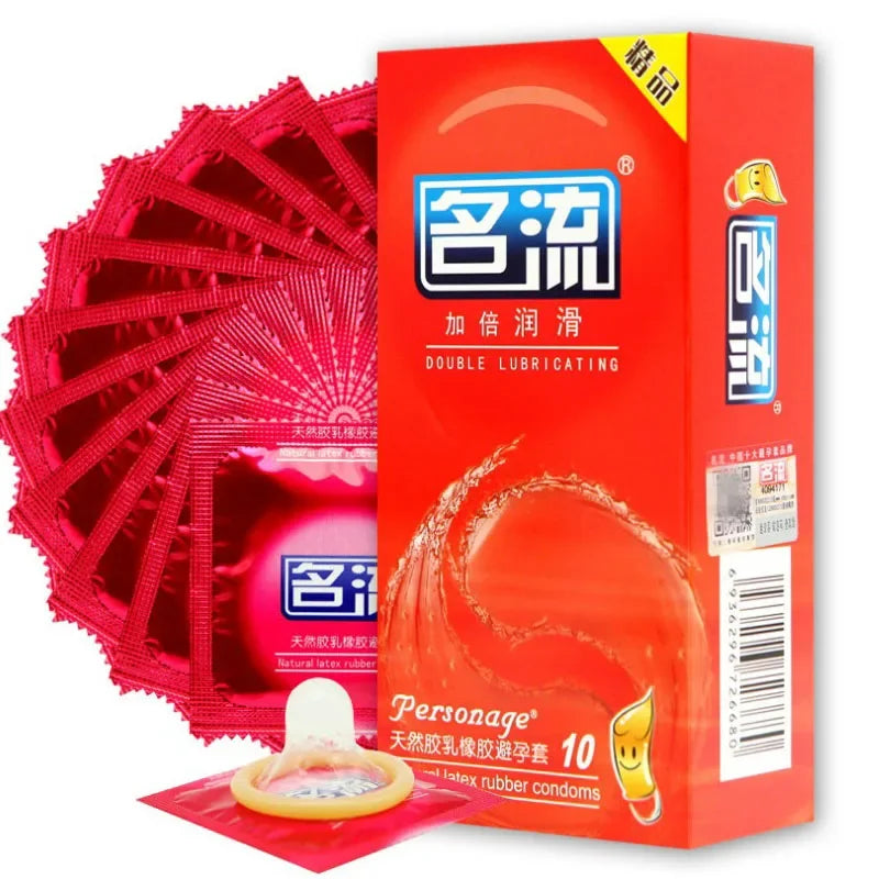 PERSONAGE 10 Pcs Hot Sale Quality Sex Products 6 types Natural Latex Condoms For Men Adult Better Sex Toys Safer Contraception