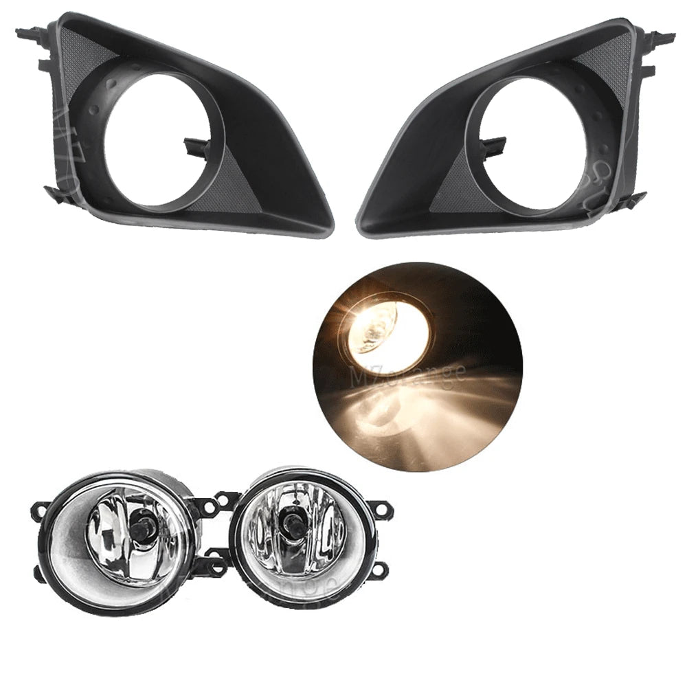 Fog Lights Led for Toyota Corolla 2007 2008 2009 2010 Fog Lamp Assembly Chrome Cover Grill Bezel Headlights car accessories