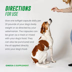 120 Count Omega 3 Fish Oil Softgels Supplement for Dogs Skin Coat Vitaminas Para Animales Supplement Joint Bone Health Support