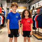 Casual t-shirt Set Kids  Fashion Two-Piece  Summer Sports Short-Sleeved Boy Girl 3-13Yrs  T-shirt +Shorts