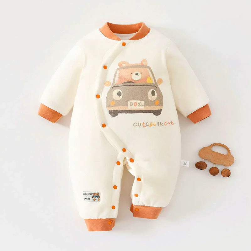 Winter Baby Rompers clothes cotton warmth Infant Jumpsuit  High quality Newborn Baby Girl Boy Cartoon Romper clothes