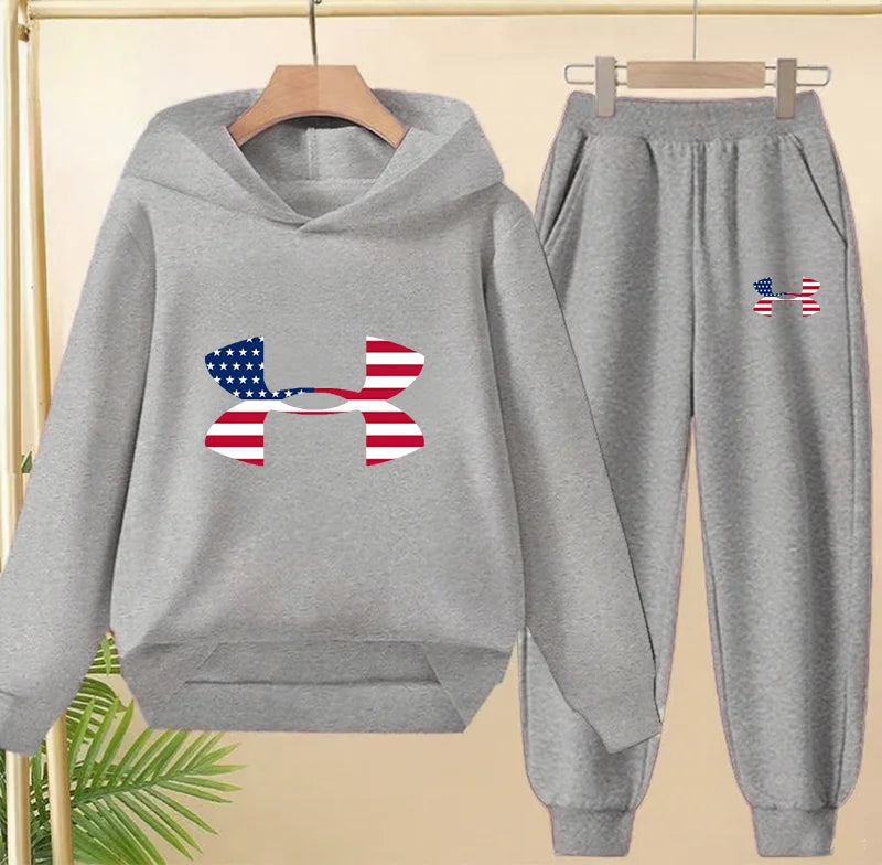2-13 Years Boys 2pcs Hoodie+Pants Tracksuits Kids Cute brand Autumn Spring  Girls Casual Streetwears Children Clothes Sets