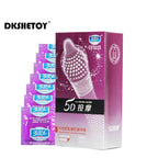 24pcs 5D Dotted Sex Condoms Thread Ribbed G-point Latex Ultra Thin Condom Orgasm Safer Contraceptives Stimulate Vaginal Sex Toys