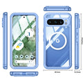 Suitable for Google Pixel 10 9 8 Pro XL 9A high transparency PC glass screen all inclusive phone case, magnetic protective cover