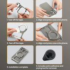 Eary Frameless Metal Bumper Case for iPhone 16/15/14/13 Pro Max for MagSafe 360°Rotatable Magnetic Kickstand Shockproof Cover