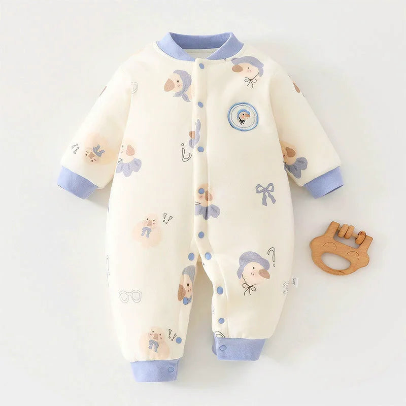 Winter Baby Rompers clothes cotton warmth Infant Jumpsuit  High quality Newborn Baby Girl Boy Cartoon Romper clothes