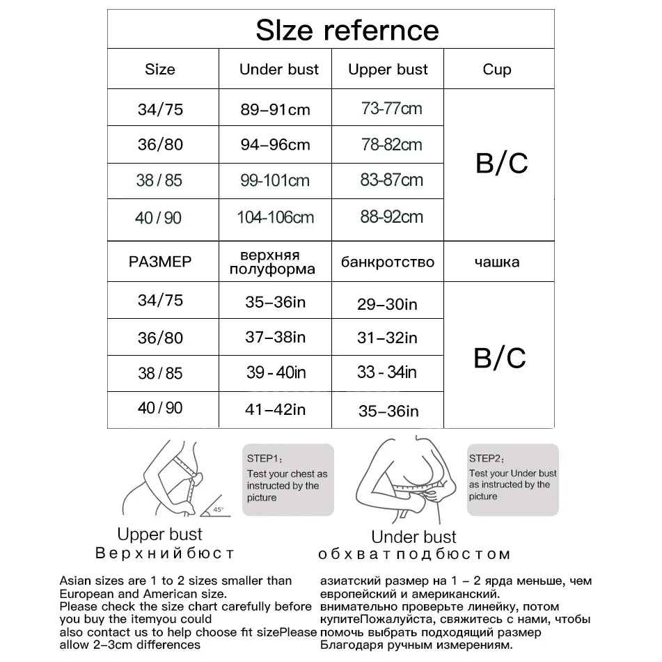 Women Sexy Lace Thin Bras Plus Size Lace Bra 34-40 B/C Cup Push Up Bralette Hollow Out Lingerie for Curvy Female Underwear