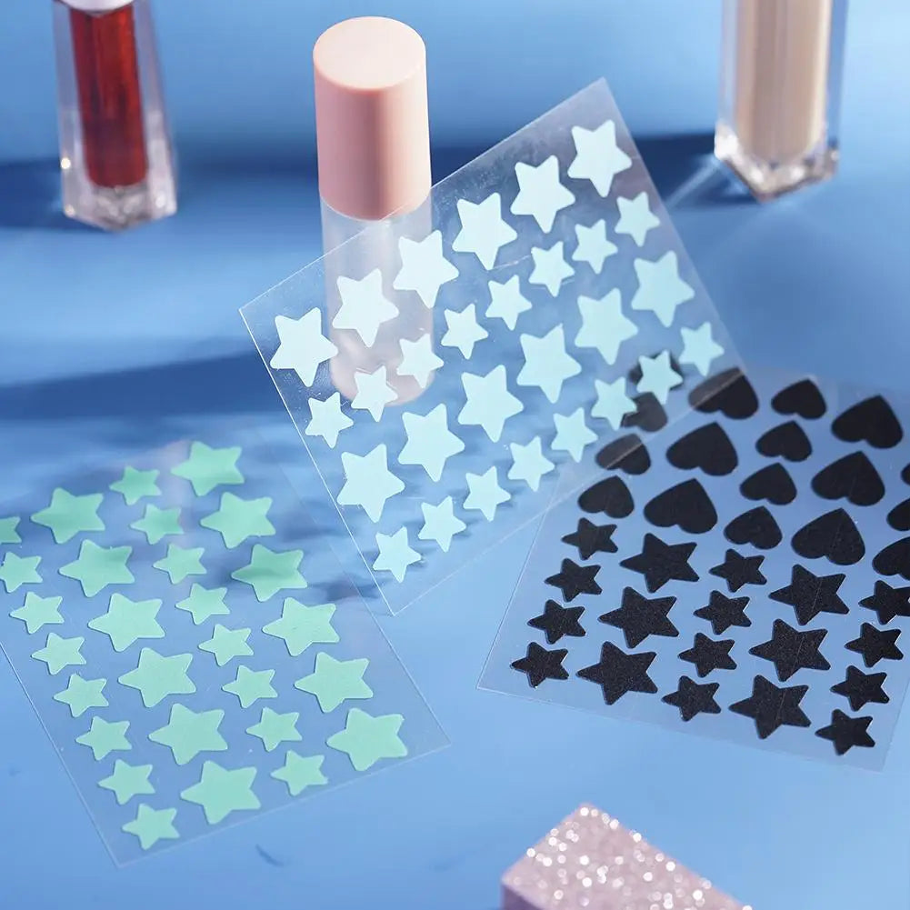 20-36 Counts Colorful Cute Star Heart Shaped Acne Treatment Sticker Concealer Invisible Pimple Acne Cover Skin Care