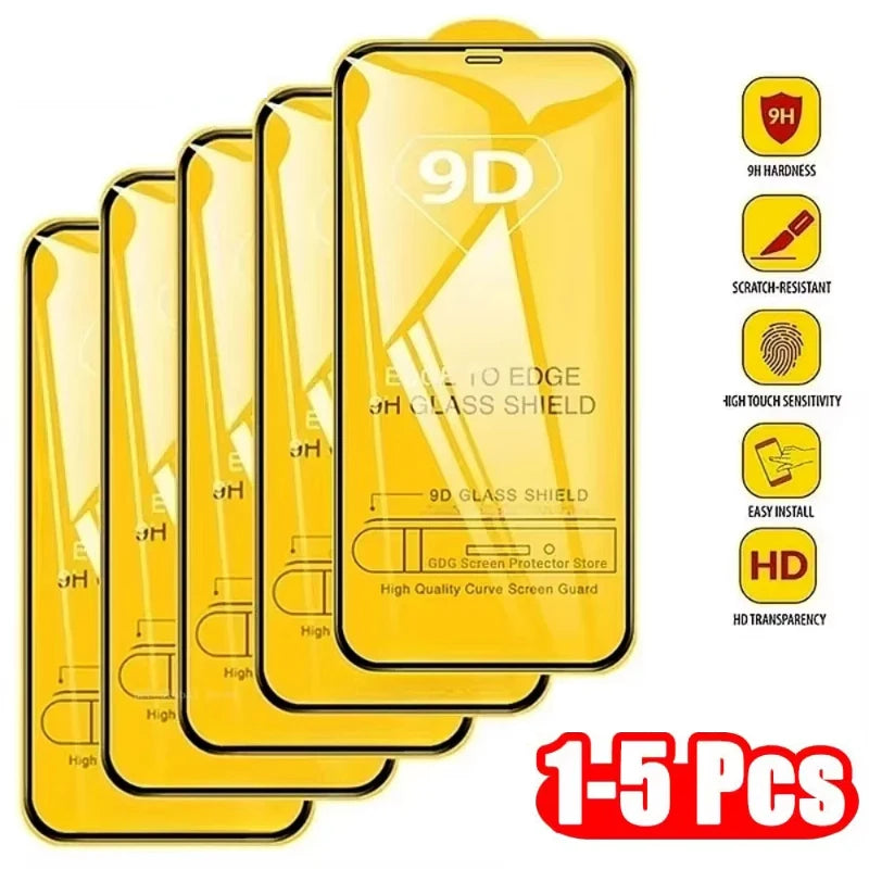 1-5PCS 9D Tempered Glass For Infinix Note 30 Pro Hot 40 Pro 30i Smart 8 Pro Screen Protector For Tecno Pova 5 Pro Spark 20 Pro