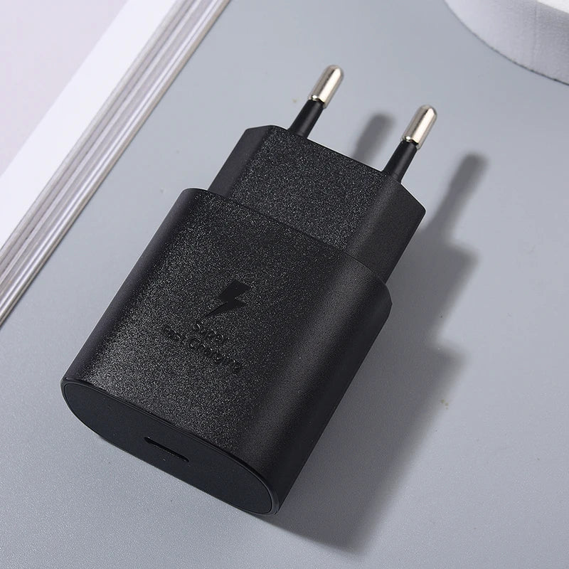 Samsung A07 A06 A05 25W PD Charger Super Fast Charge Adapter For Galaxy S25 Edge S24 S23 S22 S21 Z Flip Fold 7 6 5 Tab S10 Lite