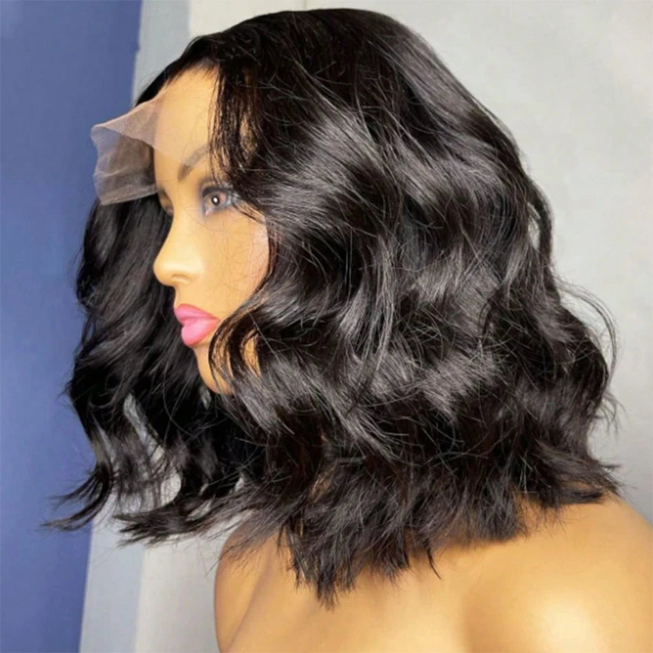 Body Wave Bob Wig 13x4 HD Transparent Lace Frontal Wig Pre Plucked Natural Hairline With Baby Hair Wear and Go Glueless Wigs