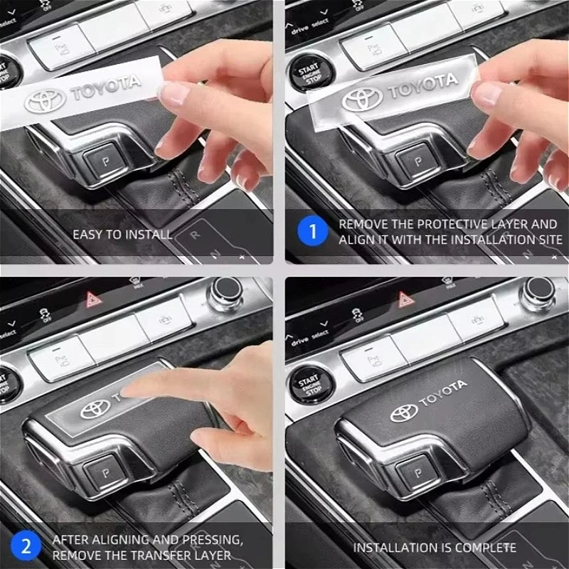 3D Metal Car Interior Decorative Badge Emblem Sticker for Toyota Camry Corolla Prado Hilux Yaris Supra Fortuner Auto Accessories