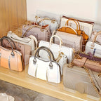 2-Pack Clear Acrylic Handbag Organizers - Space-Saving Closet Racks for Purses & Wallets